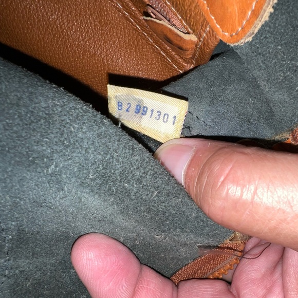 Vintage Dooney & Bourke All Weather Leather Pebble Green Tan Satchel Handbag USA - Picture 10 of 10